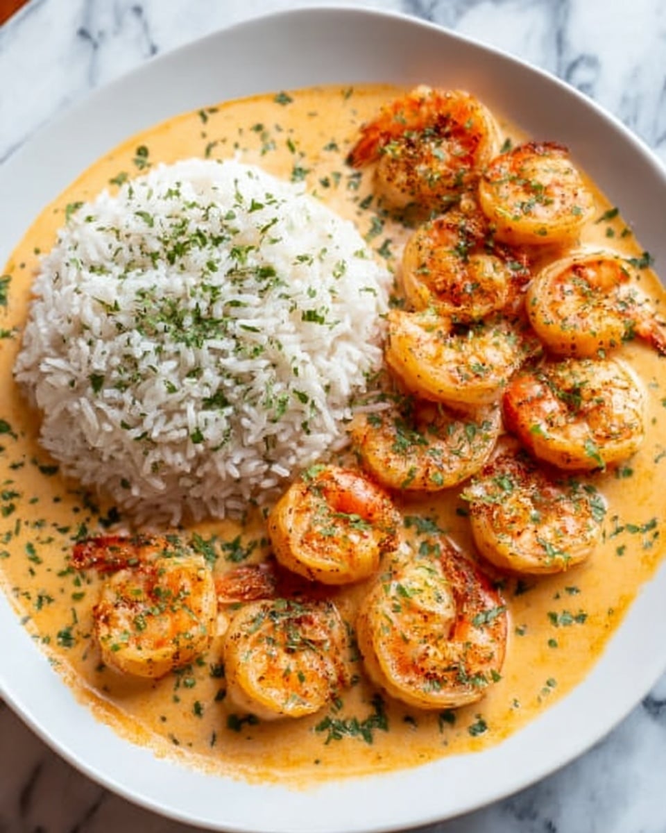 Creamy Garlic Butter Shrimp with Rice Recipe