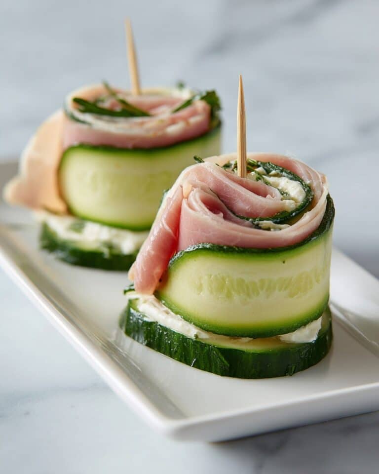 Ham & Cream Cheese Cucumber Rolls Recipe