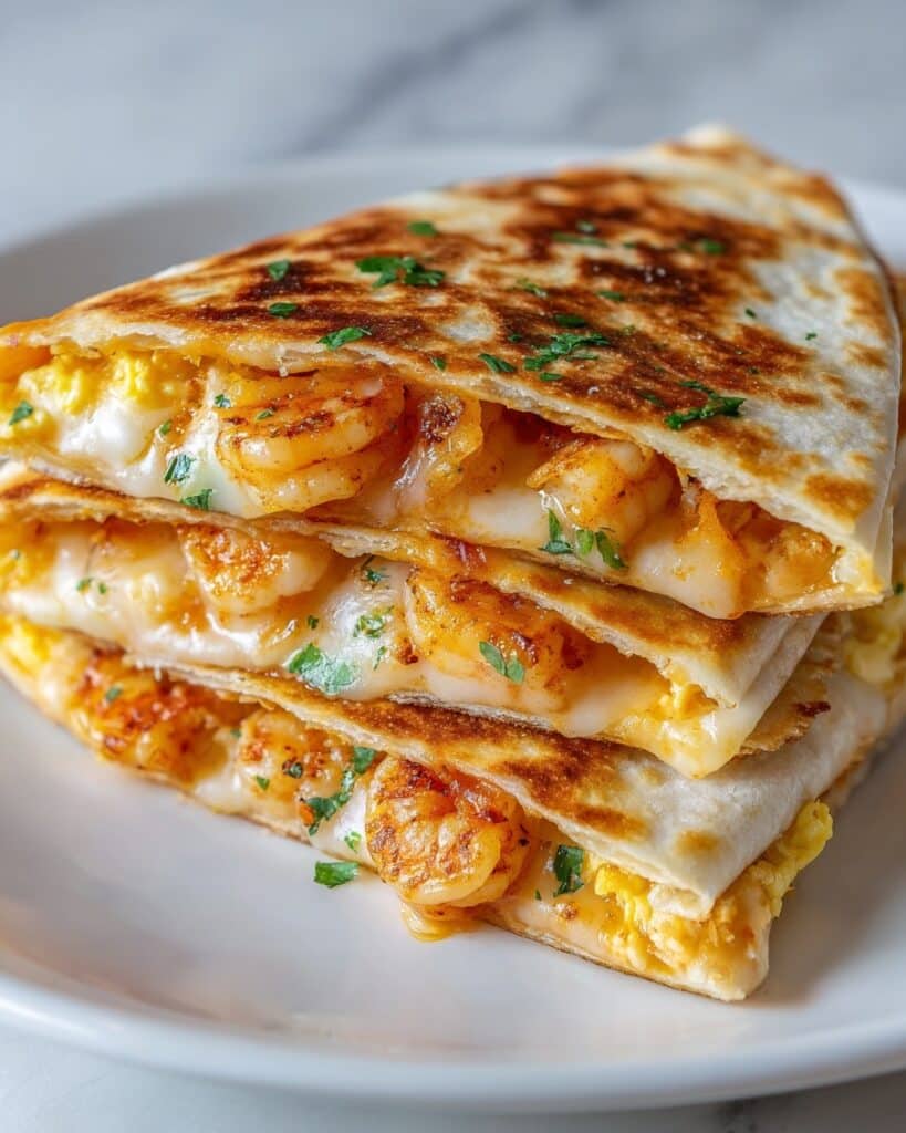 Quick Garlic Butter Shrimp Quesadilla Recipe