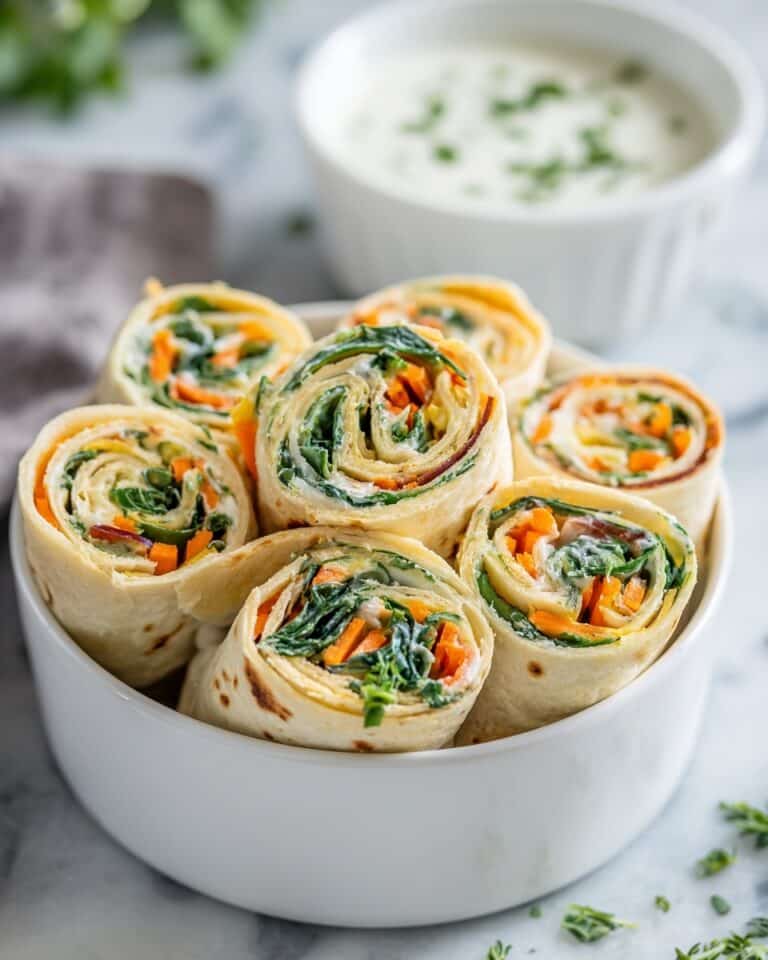 Vegetable Cream Cheese Roll-Ups Recipe