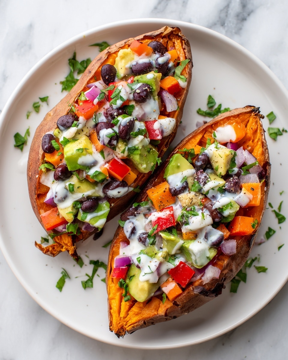 Harvest Loaded Sweet Potatoes with Maple-Pecan Crunch Recipe