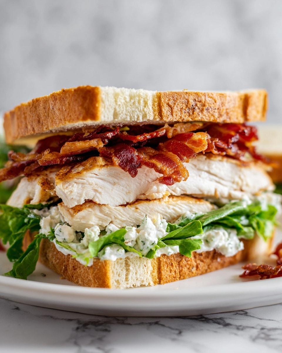 Ultimate Loaded Chicken Club Sandwich with Crispy Bacon and Avocado Ranch Spread Recipe