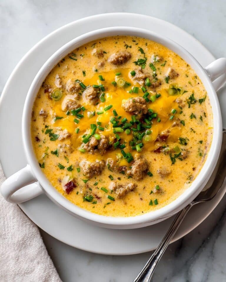 Keto Beef Cheeseburger Soup Recipe