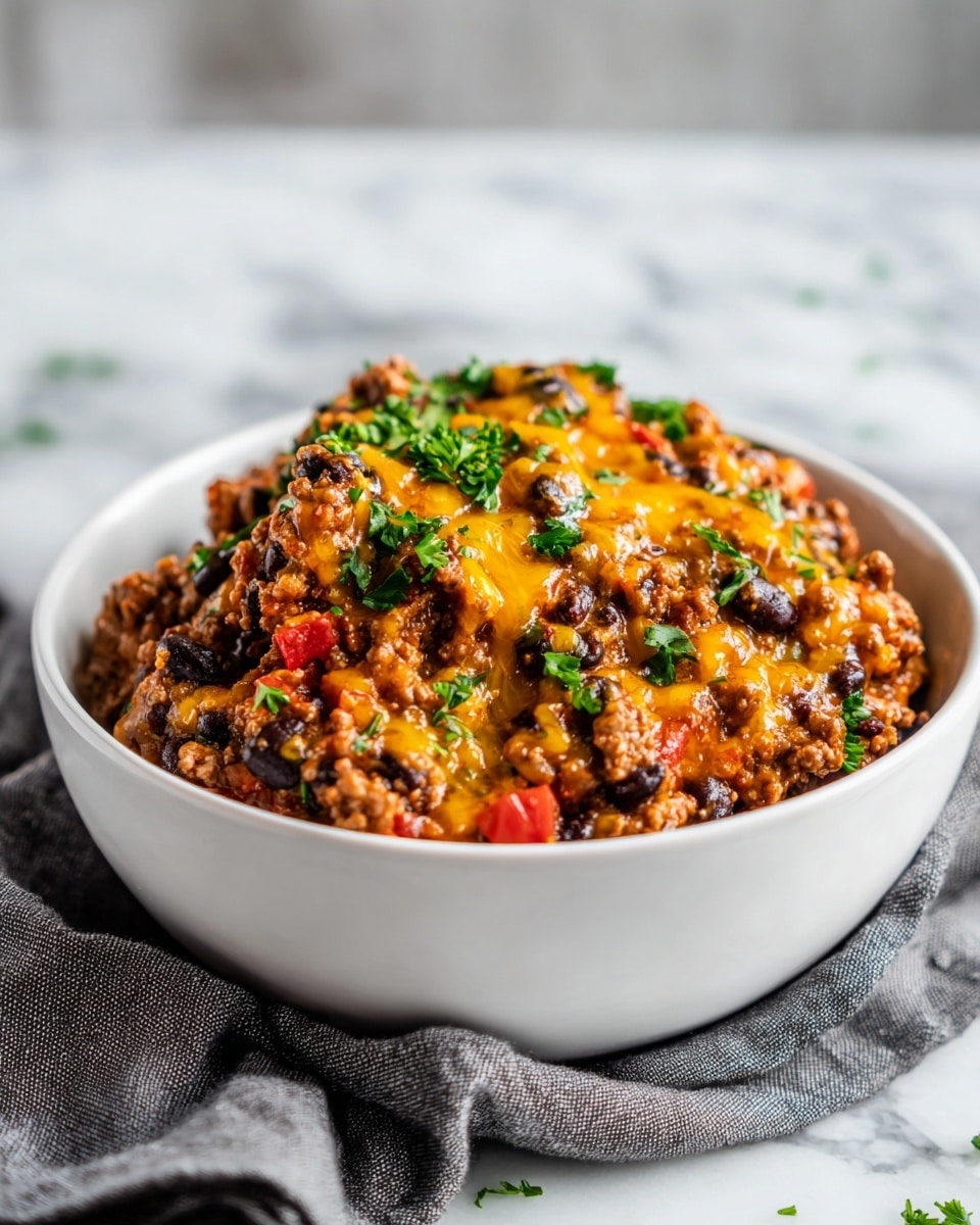 Cheesy Mexican Ground Beef Casserole: One Pan Recipe