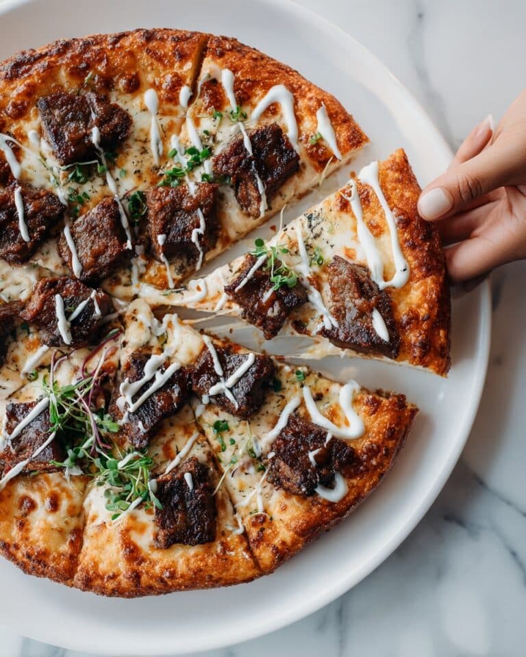 Short Rib Pizza with Smoked Gouda Cream Sauce Recipe