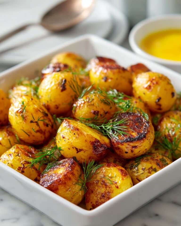 10 Minute Pan Roasted Lemon Potatoes with Dill Recipe