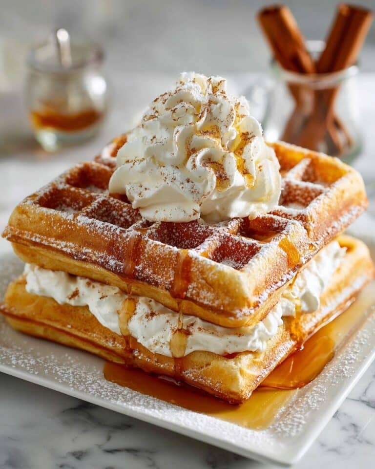 Decadent Cinnamon Roll Waffles Recipe