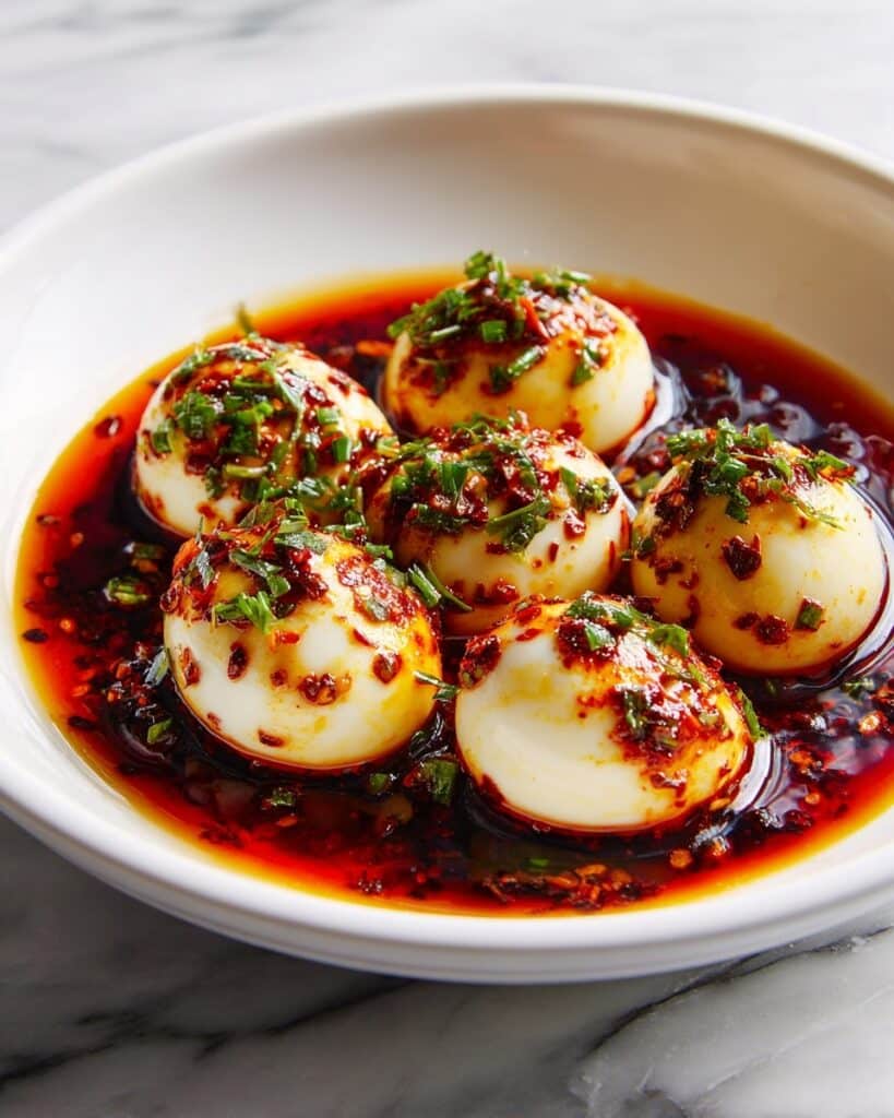 Spicy Asian Chili Oil Eggs Recipe