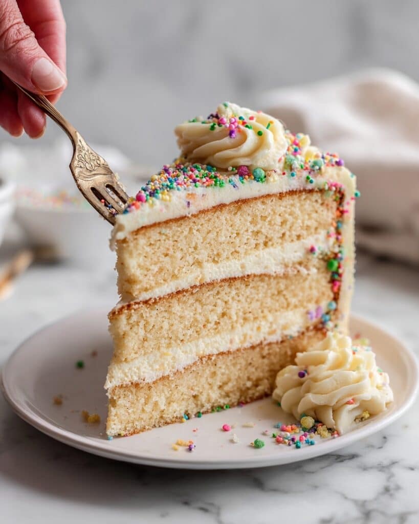 Vanilla Bean Cake with Buttercream Frosting Recipe
