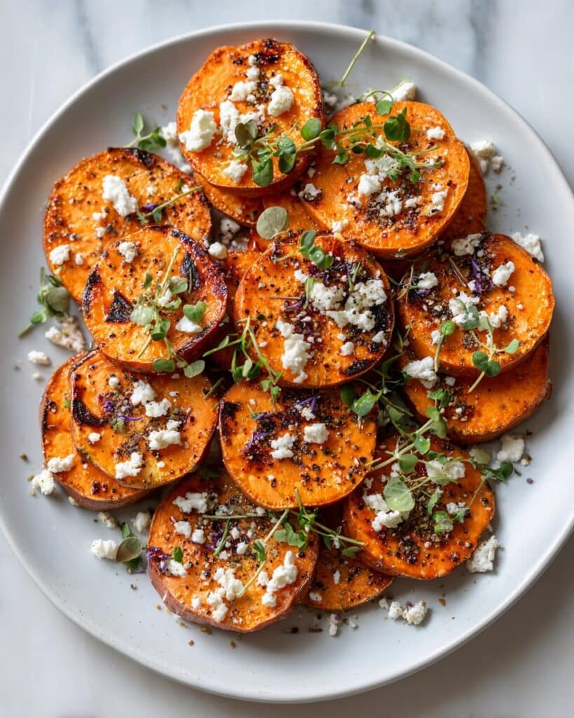 Honey Feta Sweet Potato Rounds Recipe