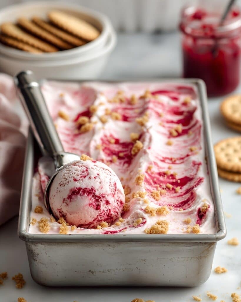 Strawberry Rhubarb Ice Cream Recipe